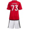 Original Trikotsatz Manchester United Mainoo 73 Heimtrikot 2023-24 Für Kinder